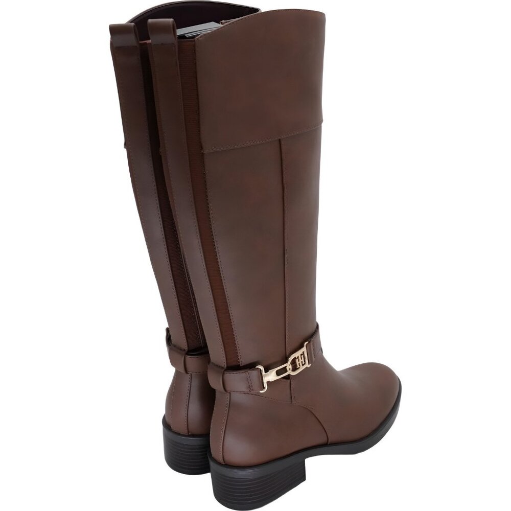 Tommy Hilfiger Women's Ionni Riding Boots Dark Natural 7 M - Picture 3 of 6